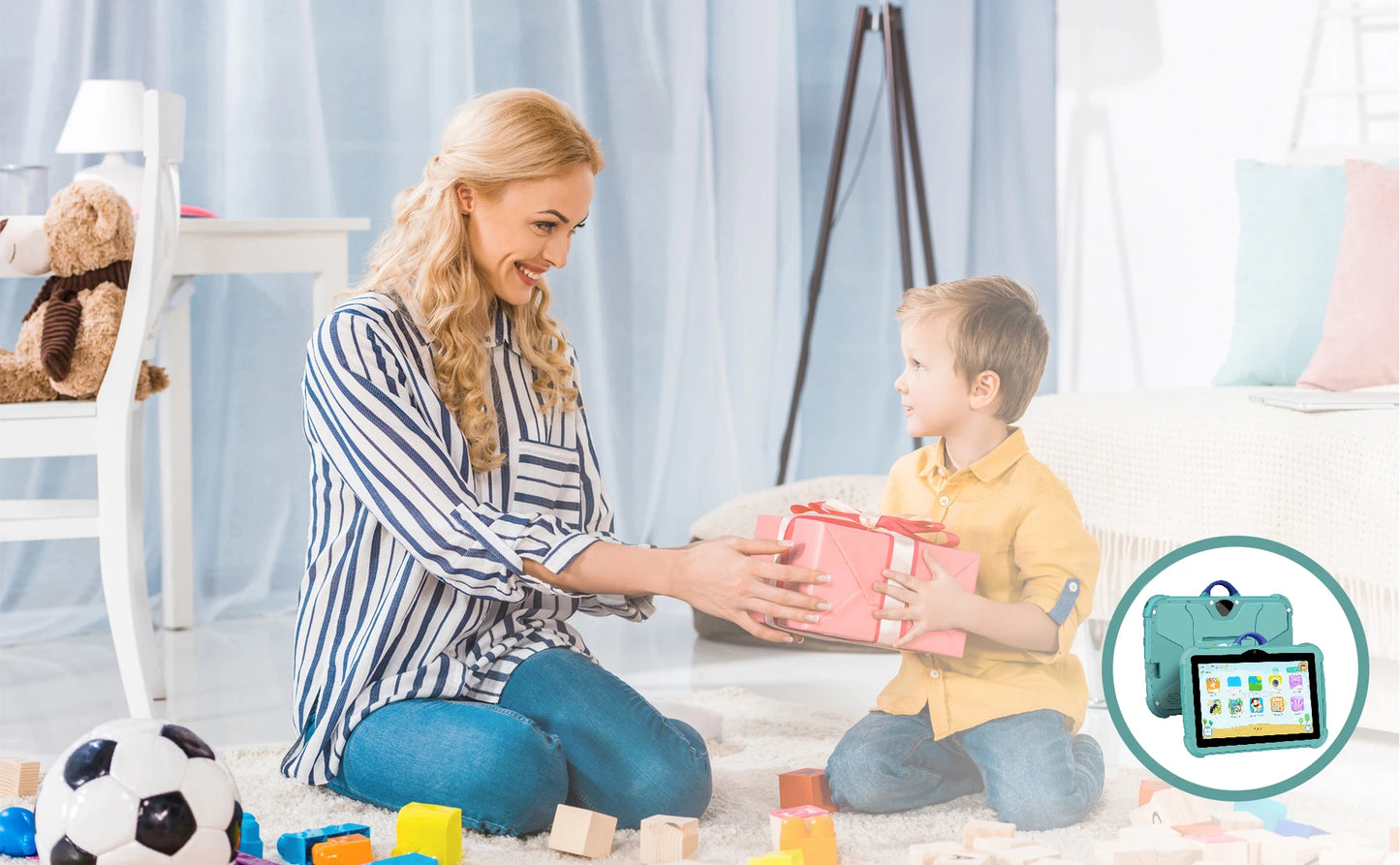 7-Inch Kids Tablet PC – Android 13, Quad-Core, 4GB RAM, 64GB Storage Educational Tablet