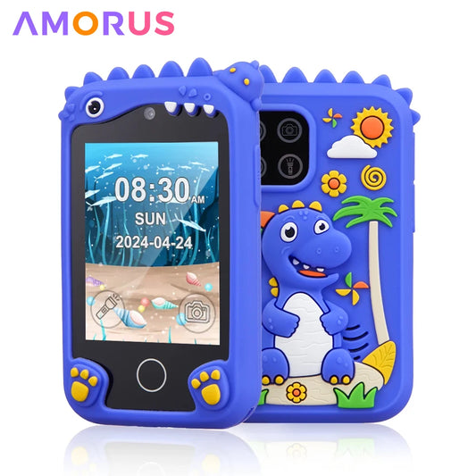 AMORUS Kids Smartphone Toy | 2.8" Touchscreen with Digital Camera & Music Player | Learning Gift for Boys & Girls, Christmas Birthday Present