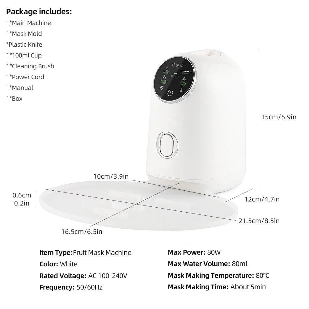 DIY Facial Mask Maker Machine – Automatic Home Spa Mask Making with Fruit, Vegetable & Milk