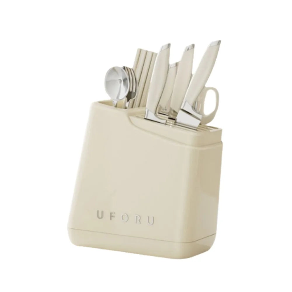 Stable Knives Storage Rack Large Capacity Anti-slip Chopstick Bucket Space Saving Plastic Cutlery Organizer Kitchenware