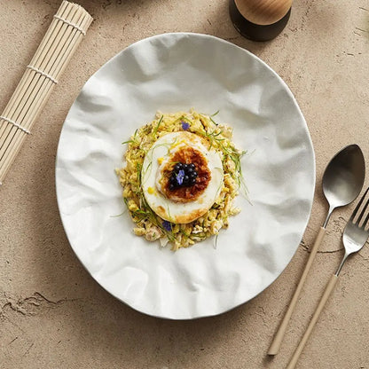 Kitchen Organizer Ceramic Western Cuisine Plate Reusable Creative Storage Dish Multi-Function Steak Plate Commercial