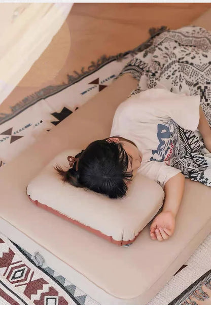 Camping Pillow – Portable Self-Inflating 3D Ultralight Compact Sleeping Pillow for Outdoor Travel & Neck Support