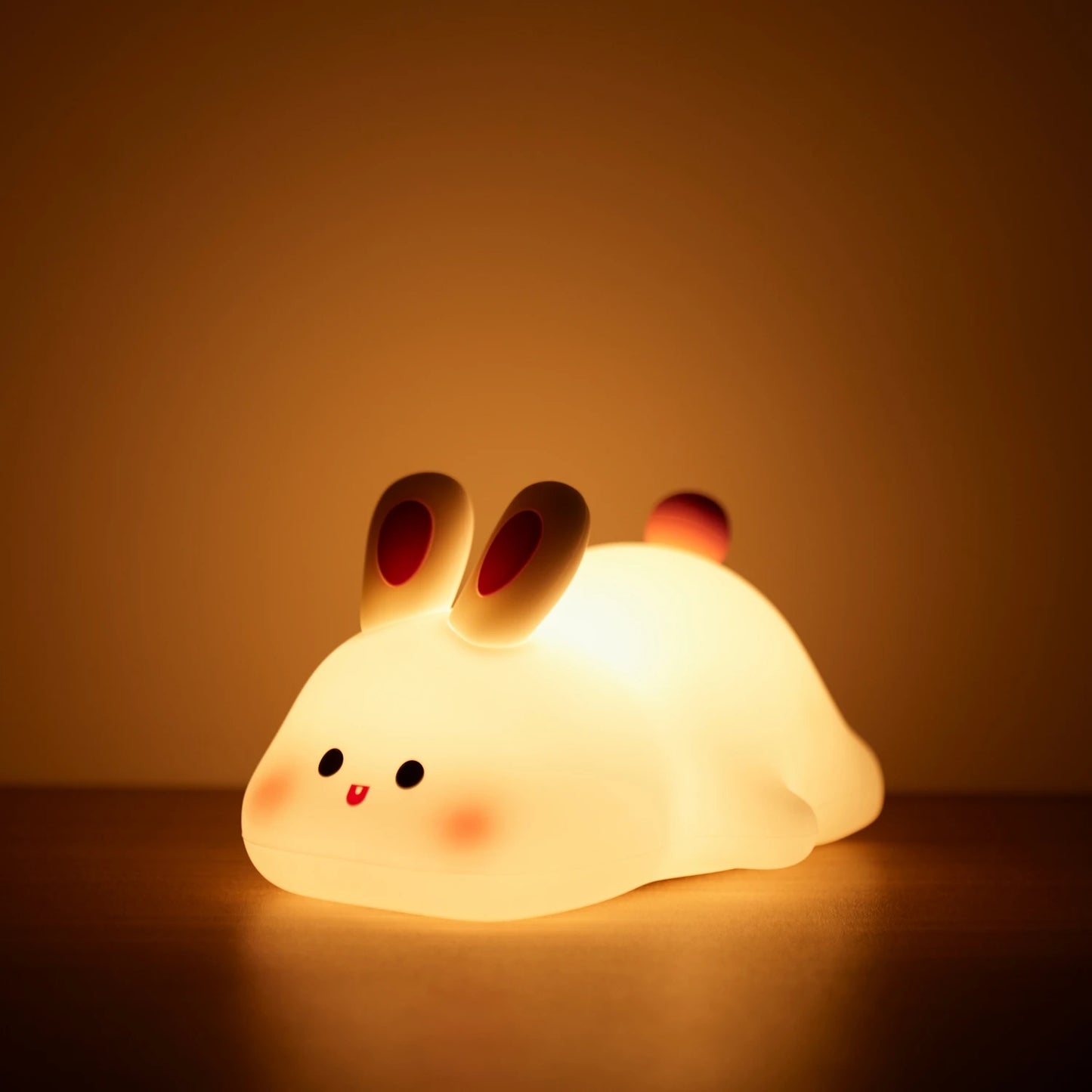 Fox & Rabbit Silicone Night Light – Rechargeable, Touch Sensor, Timer Bedside Lamp for Nursery & Kids’ Room