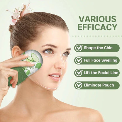 Ice Face Roller - Silicone Cold Therapy Massage Tool for Puffiness, Wrinkles & Pore Tightening
