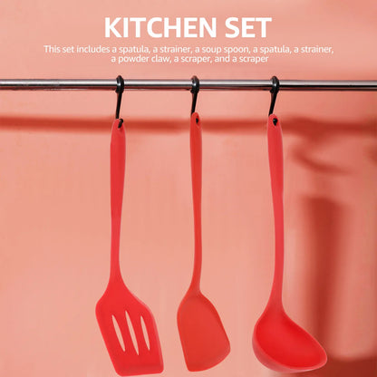 8Pcs Kitchen Cooking Utensils Set,BPA Free Food Grade Non-Stick Silicone Cooking Kitchen Spatula Set Heat Resistant & Easy Clean