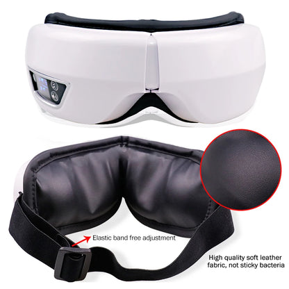 Smart Eye Massager with Airbag Compression – Portable Vibration Eye Care Mask with Bluetooth Music
