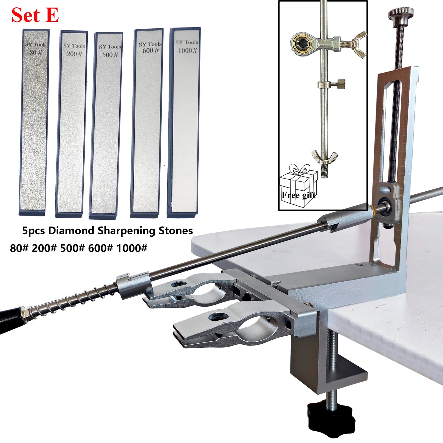 S09 Professional kitchen chef knives and accessories Knife sharpener machine with diamond rolling sharpener sharpening stone