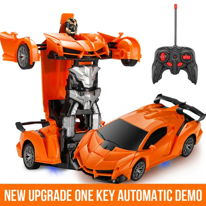 2-in-1 Transforming RC Car Robot – Electric Remote Control Sports Vehicle Toy for Kids