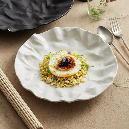 Kitchen Organizer Ceramic Western Cuisine Plate Reusable Creative Storage Dish Multi-Function Steak Plate Commercial