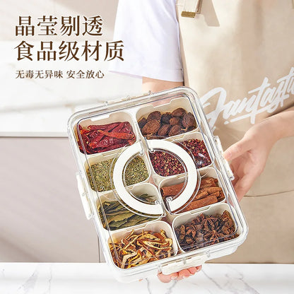 Kitchen spice storage box household with lid storage jar food grade plastic star anise seasoning sealed box