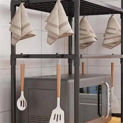 RALCA-Kitchen Storage Rack Multi-Layer Microwave Rack Adjustable Standing Countertop Condiment Oven Shelf Kitchen Accessorie