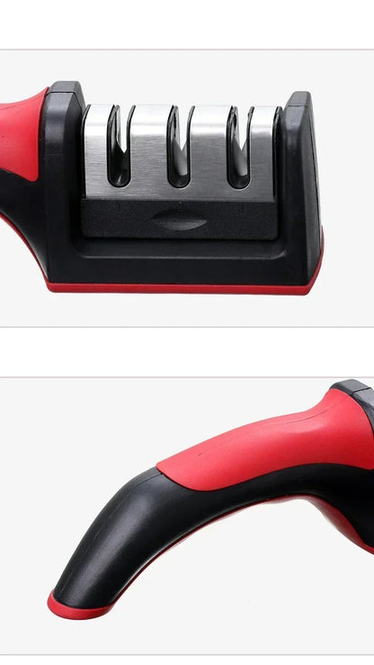 3-Segment Knife Sharpeners for Kitchen Knives Stainless Steel Three-Purpose Sharpening Stone for Kitchen Tools