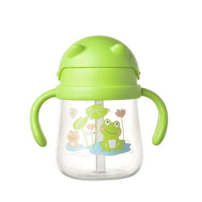 Toddler Straw Cup with Easy-Grip Handles | Gravity Ball Training Cup for Independent Drinking