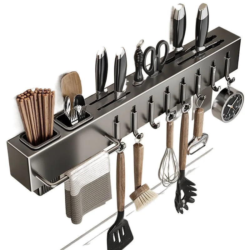 kitchens accessories Rack Wall Mounted Multifunctional Rack All-in-One Organizer knife