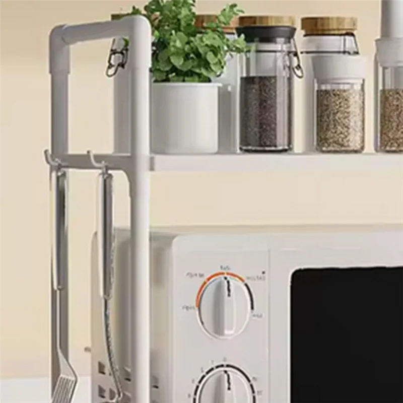 RALCA-Kitchen Storage Rack Multi-Layer Microwave Rack Adjustable Standing Countertop Condiment Oven Shelf Kitchen Accessorie