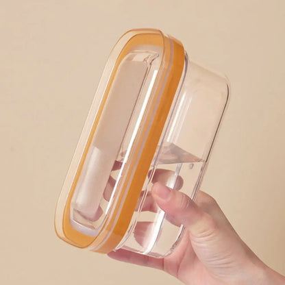 Kitchen Gadgets Hand Press Butter Keeper Plastic with Sealing Lid Butter Slicing Box Anti-Scratch Butter Slice Container Fridge