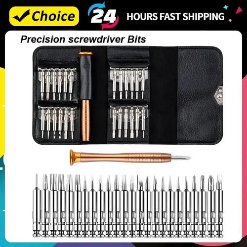 Mini Precision Screwdriver Set – 25-in-1 Electronic Torx Repair Tools Kit for iPhone, Camera, Watch, Tablet & PC