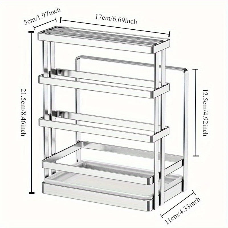NEW Kitchen Knife Organizer 304 Stainless Steel Knife Holder for Kitchen Counter Kitchen Accessories Storage for Knife Organizer