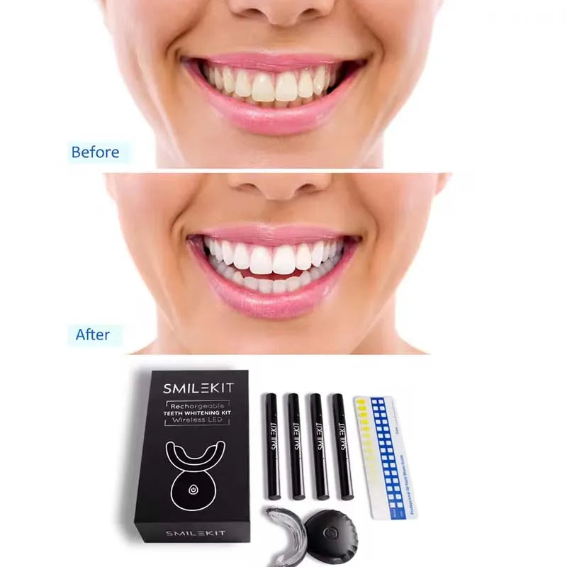 Tooth Whitening Kit Dental Led Wireless Teeth Whitening Kits With Led Light and Gel