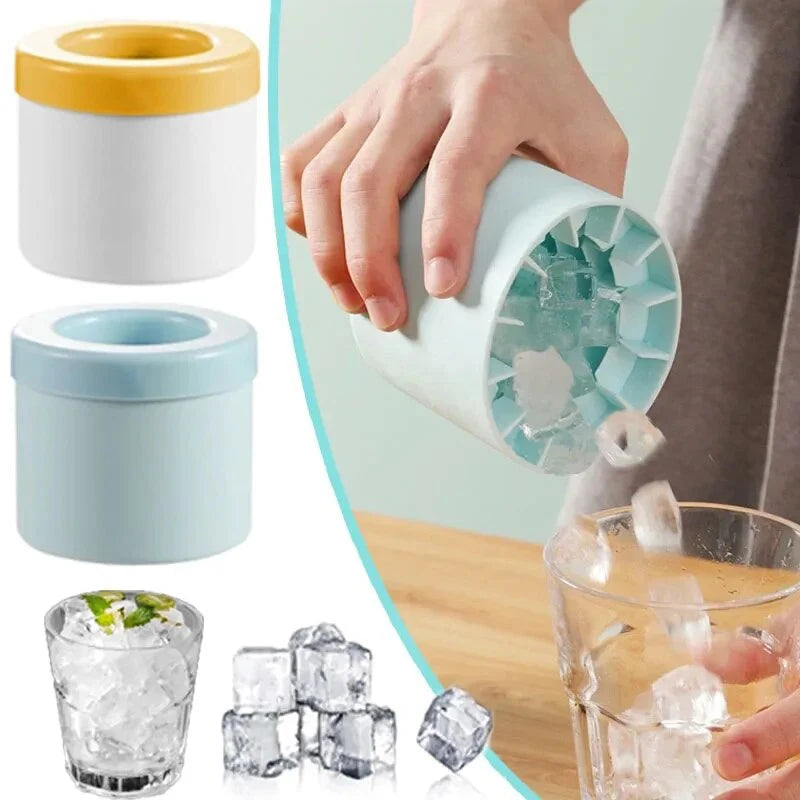 Silicone Round Ice Cube Mold – DIY Ice Bucket Maker for Home, Bar & Summer Drinks