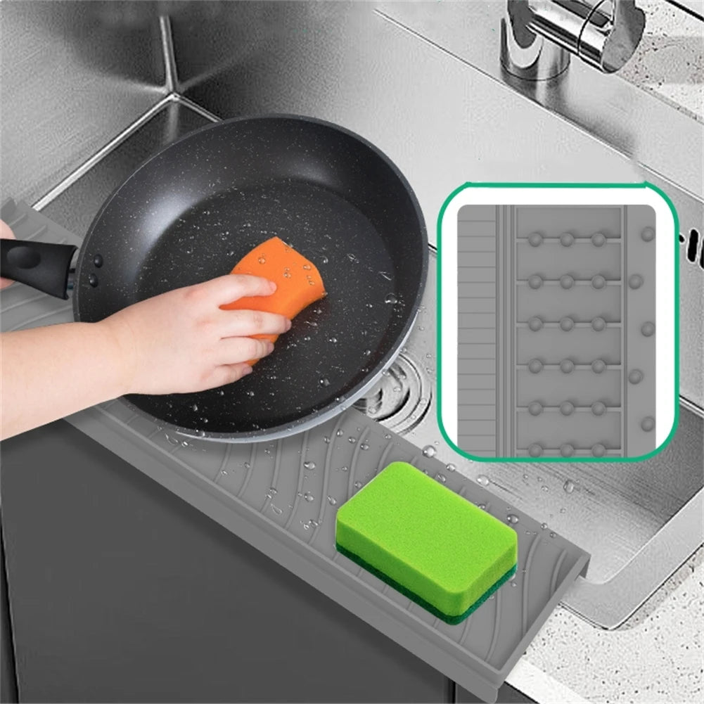 Kitchen Sink Edge Protector Silicone Bathtub Wash Basins Splash Guard Countertop Protector  Prevent Splashes Accessories