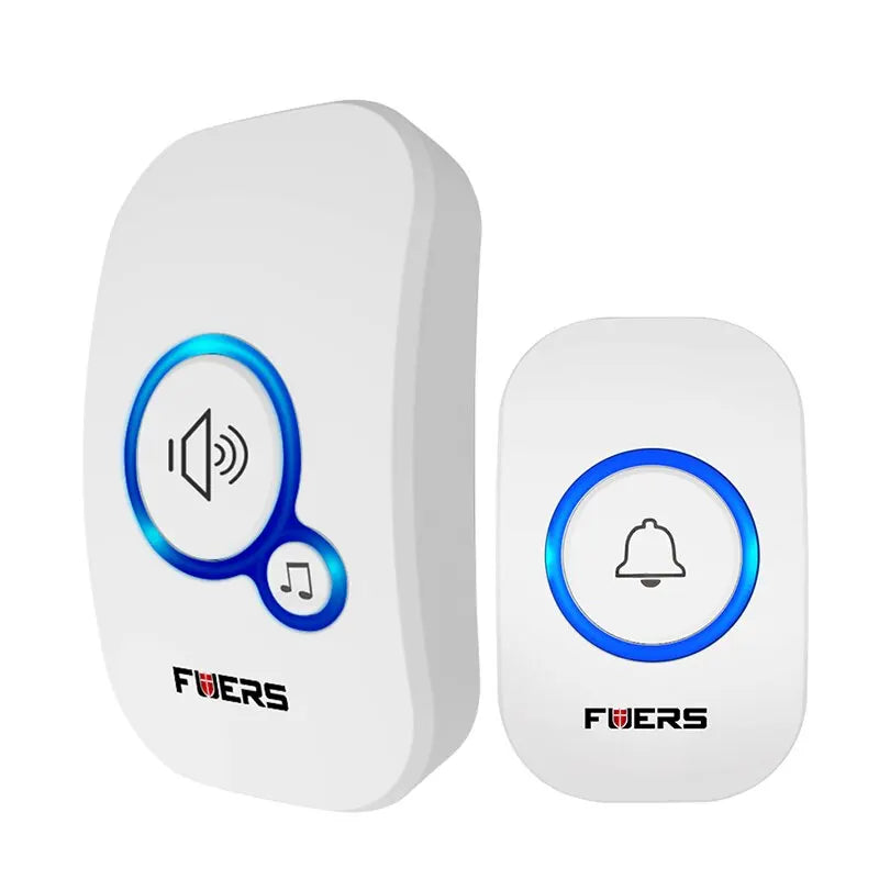 Fuers Wireless Doorbell – Waterproof Smart Chime with 32 Tunes, Battery-Powered for Home, Store & Hotel