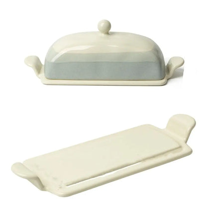 Kitchen Organizer Ceramic Butter Dish Reusable Household Butter Box with Lid Cheese Fresh-keeping Box Bar