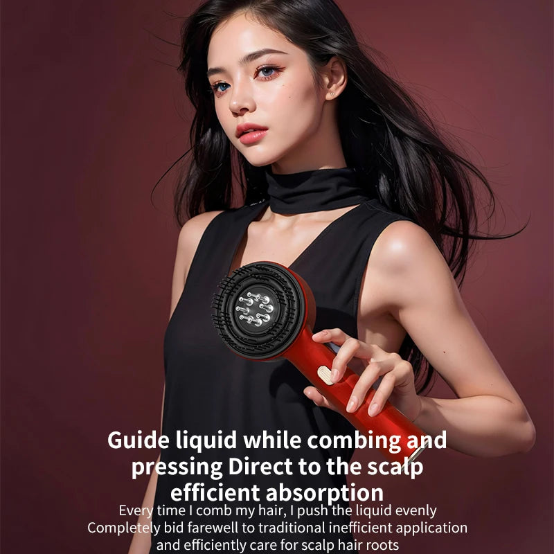 Electric Hair Regrowth Brush – Infrared Light Scalp Massager for Anti-Hair Loss & Hair Growth