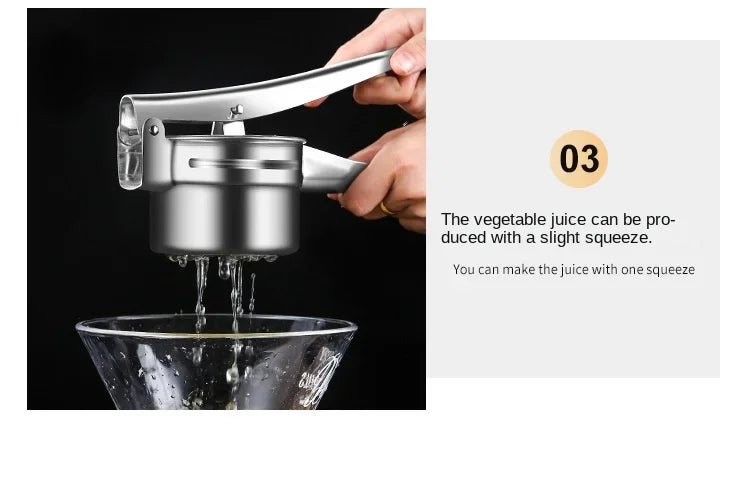 Kitchen Multifunctional Tool Stainless Steel Manual Juicer For Fruits And Vegetables Vegetable Filling Squeezer Simple Operation