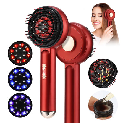Electric Hair Regrowth Brush – Infrared Light Scalp Massager for Anti-Hair Loss & Hair Growth
