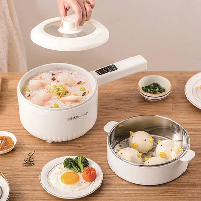 2.2L Electric Multi-Function Cooker – Double-Layer Hot Pot & Noodle Cooker, High-Capacity Non-Stick Kitchen Pot 220V