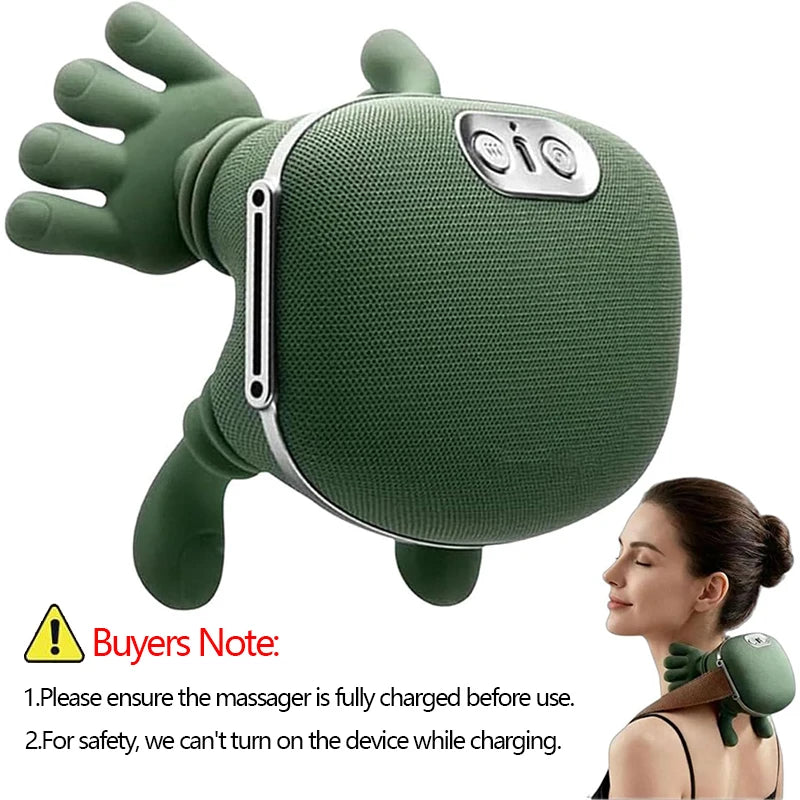 N7 Bionic Neck Shoulder Massager with 3D Kneading & Heat | 3-Level Shiatsu Massage Pillow for Back, Waist, Leg & Body Muscles
