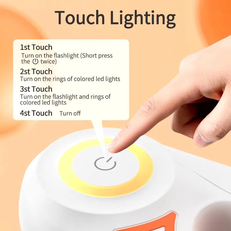 5M Automatic Retractable Dog Leash with LED Flashlight – Durable Nylon Adjustable Walking & Running Rope for Pets