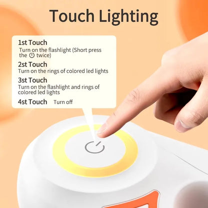 5M Automatic Retractable Dog Leash with LED Flashlight – Durable Nylon Adjustable Walking & Running Rope for Pets