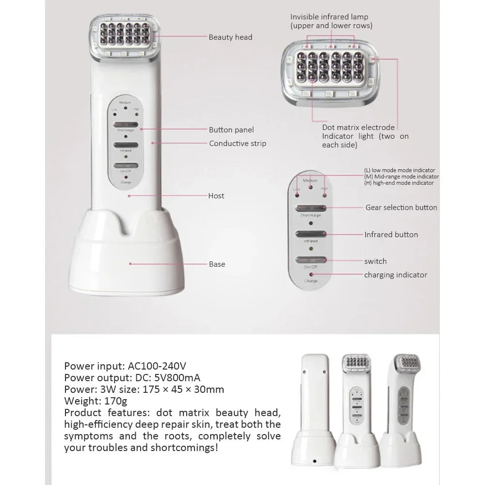 Radio Frequency Facial Lifting Device – Skin Tightening & Anti-Wrinkle Beauty Tool