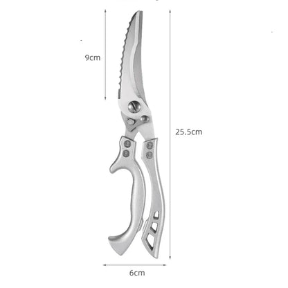 Stainless Steel Kitchen Food Scissors, A Multifunctional Kitchen Tool Suitable for Cutting Chicken Bones, Fish, and Vegetables