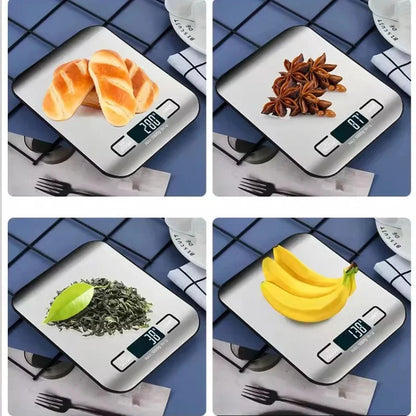 Digital Kitchen Scale 5kg/1g – LED Display Stainless Steel Electronic Food Scale