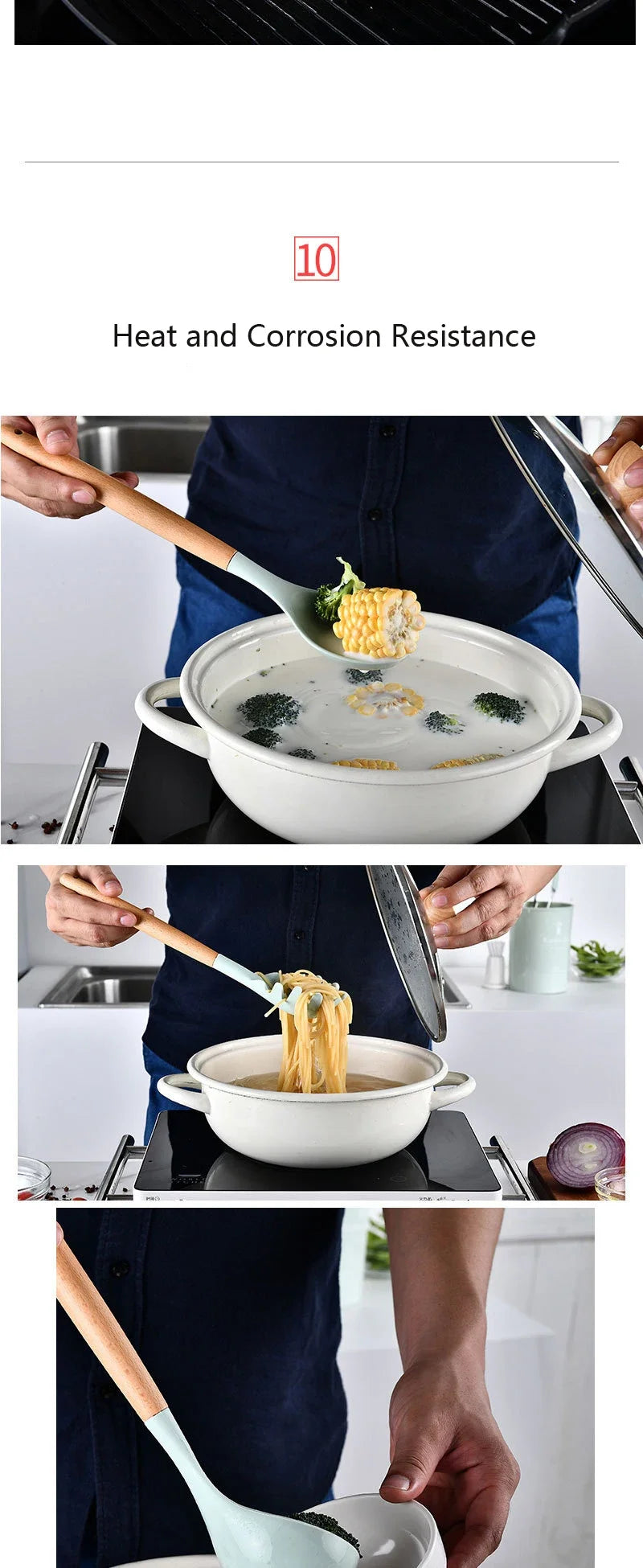 Cooking Utensils Set, Heat Resistant, Non - Stick, Baking Tool Kit, Kitchen Accessories, Silicone Kitchenware