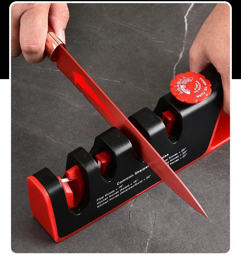 Kitchen Knife Sharpener 4-in-1 Angle Adjustable for Home Precision Scissors Professional Knives and Whetstone Sharpener Tools