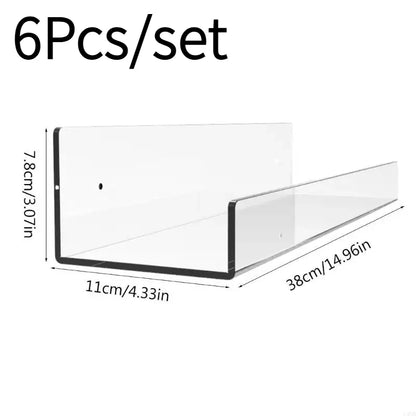 Kitchen Multifunctional Seasoning Rack Wall-Mounted Acrylic Display Rack Home Decoration Bathroom Kitchen Essential