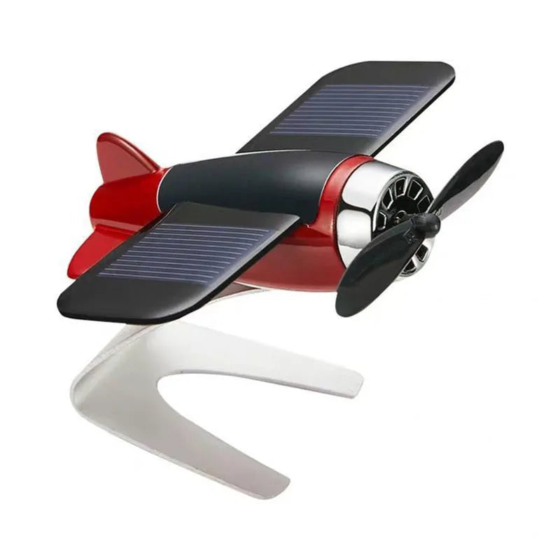 2025 Solar Aircraft Car Ornament – Creative Car Interior Scented Perfume for Center Console