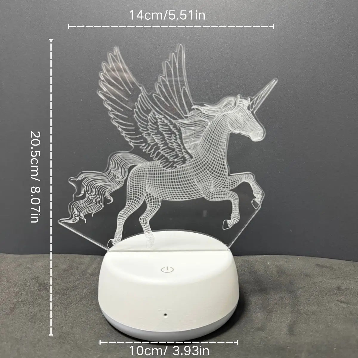3D Phantom Flying Horse Night Light – RGB 7 Color LED Lamp for Kids Room, Christmas Gift for Boys & Girls