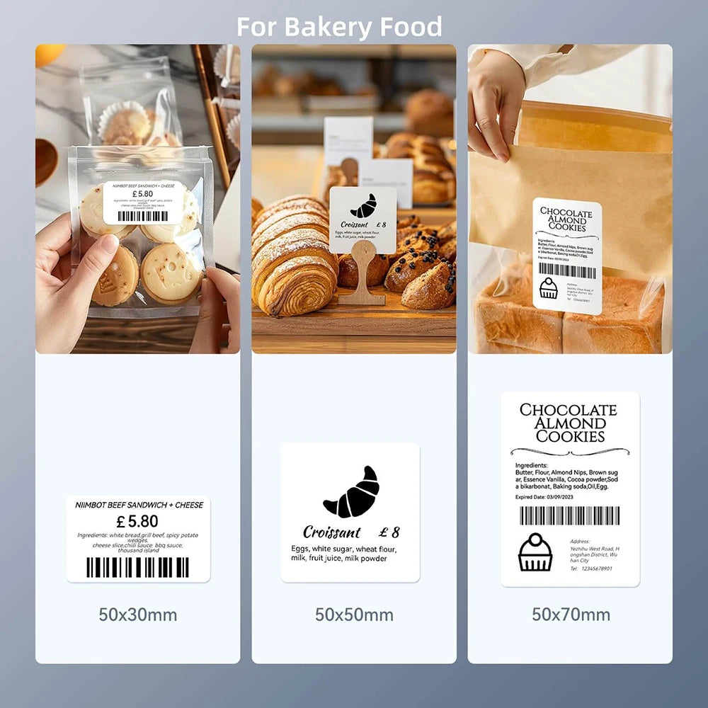 NIIMBOT B1 Portable 2-Inch Thermal Label Printer – Mini Bluetooth Sticker & Adhesive Tape Printer for Smartphones & PC