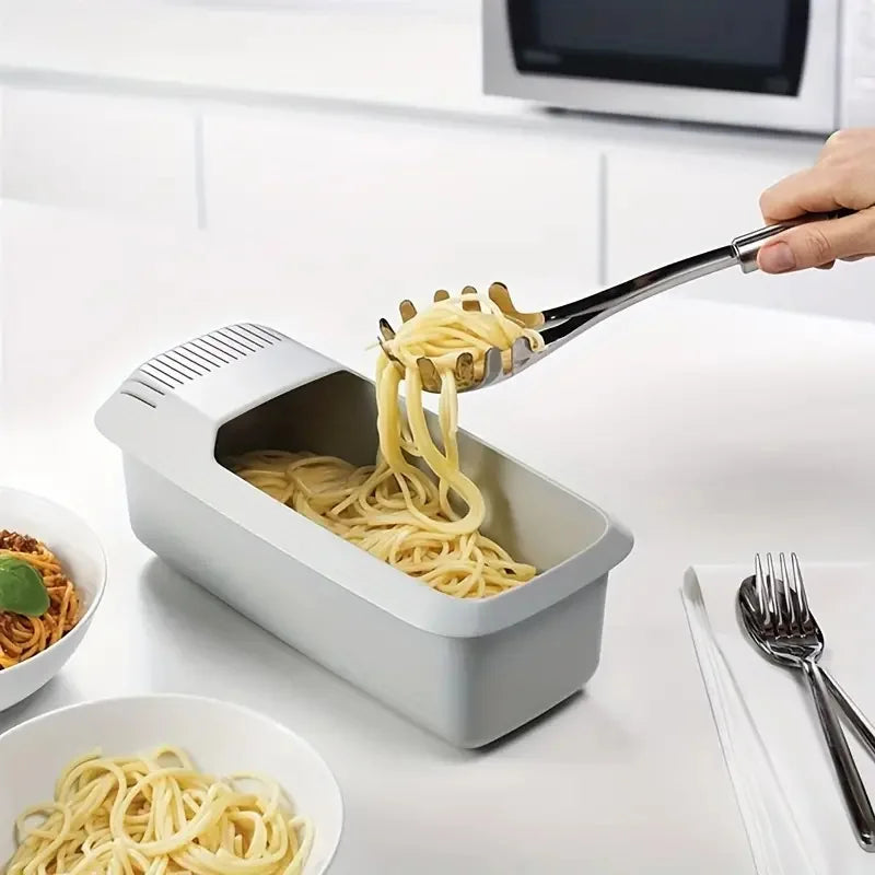 Kitchen Storage Box With Strainer Creative Drain Storage Basket Plastic Pasta Box Vegetable Washing Box Dishwasher Kitchen Tools