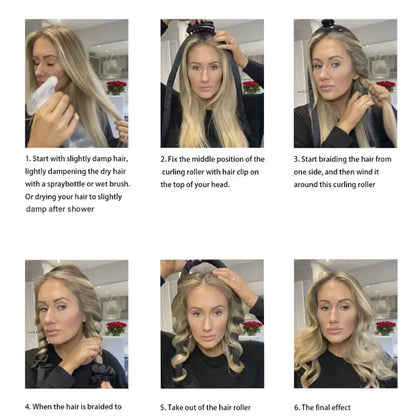 Heatless Curling Rod Headband No Heat Silk Curls Ribbon Hair Rollers Sleeping Soft Headband Lazy Hair Curlers Hair