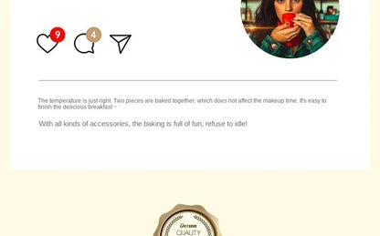 220V Retro Bread Maker Toaster – Multifunction Automatic Breakfast Machine