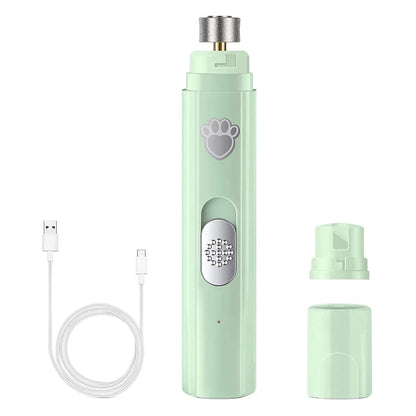 Electric Dog Nail Grinder & Pet Nail Clipper – USB Rechargeable Painless Nail Trimmer with Polisher Wheel for Small & Large Pets