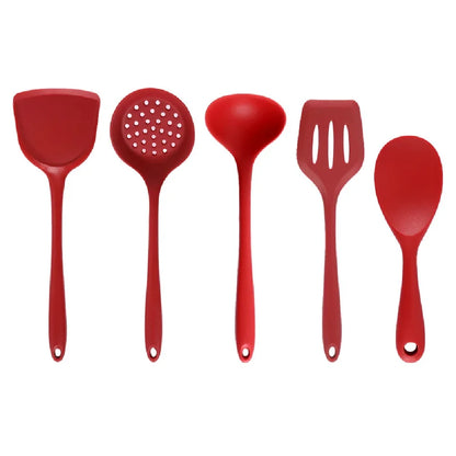 Silicone Kitchen Utensils 5pcs/set Cooking Non Stick Pot Scoop Kitchenware Set Heat Resistant Flexible Silicone Kitchen Utensils