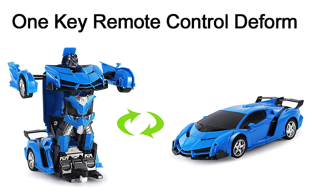 2-in-1 Transforming RC Car Robot – Electric Remote Control Sports Vehicle Toy for Kids