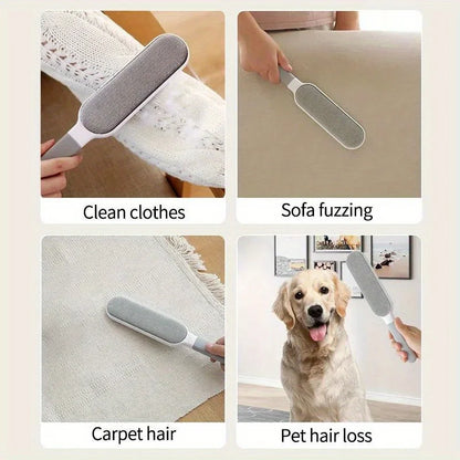 Double-Sided Pet Hair Remover – Manual Electrostatic Lint Brush for Cats, Clothing, Sofa, Furniture & Carpet Cleaning